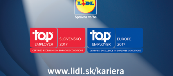 Lidl ZÍSKAL OCENENIE “top employer SLOVENSKO 2017” 