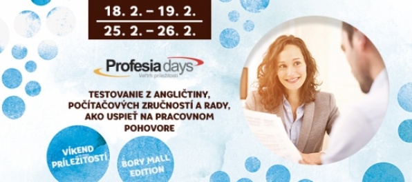 Zmeňte svoj život s PROFESIA DAYS – BORY MALL EDITION