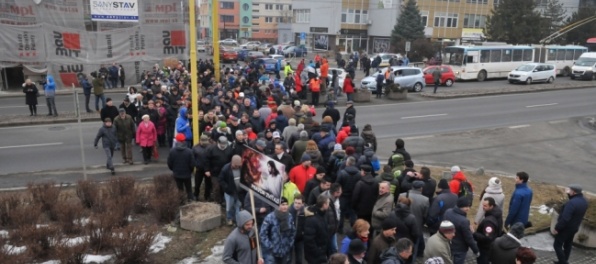 Prešovčania zablokovali hlavný ťah smerom na Poprad