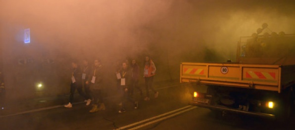Foto: Simulovaný požiar v tuneli Branisko preveril záchranné zložky
