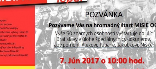 Vyše 50 známych osobností vyštartuje do ulíc Bratislavy v úlohe špeciálnych cyklokuriérov