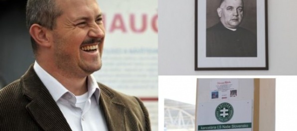 Foto: Kanceláriu Kotlebovej ĽS NS v Nitre zdobí fotka vojnového zločinca Tisa (aktualizované)