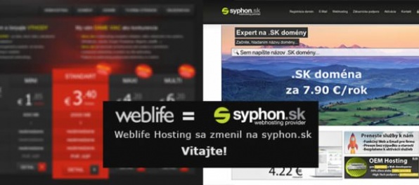Webhosting syphon.sk odkúpil službu weblife.sk