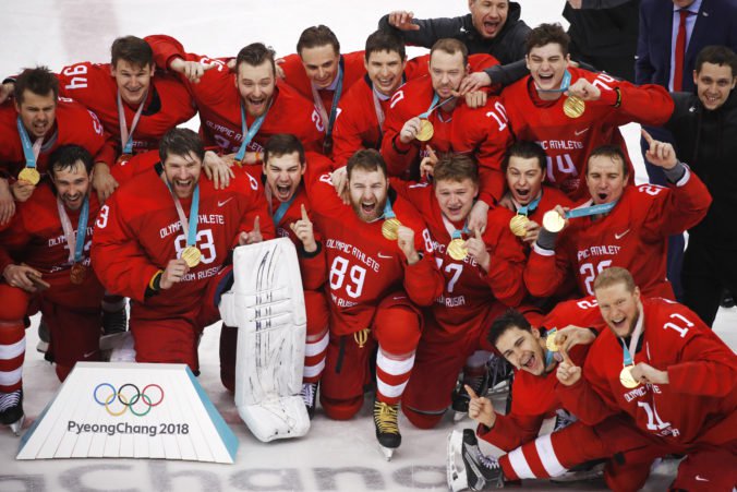 Ruskí hokejisti nedostanú sankcie za spievanie hymny po zisku zlatých medailí v Pjongčangu