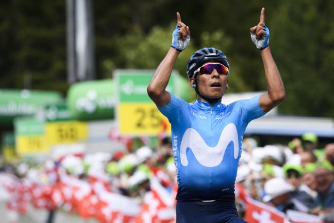 Video: Quintana vyhral 7. etapu Okolo Švajčiarska, Sagan stratil čierny dres