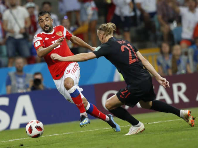 Domáci Rusi vo štvrťfinále po riadnom hracom čase remizujú s Chorvátmi 1:1 Domáci Rusi vo štvrťfinále po riadnom hracom čase remizujú s Chorvátmi 1:1
