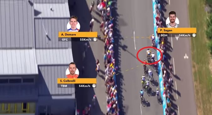 Video: Sagan ma v šprinte natlačil k bariéram, sťažuje sa Degenkolb po 2. etape Tour de France 2018