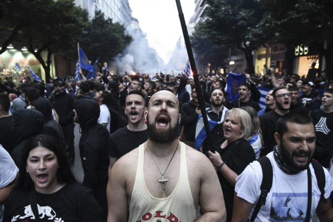 Anarchisti v Grécku protestovali proti vojenskej spolupráci s Izraelom a rozhodnutiu USA