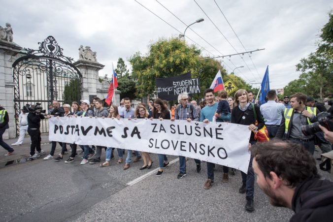 Iniciatíva Za slušné Slovensko ohlásila termín ďalšieho pochodu, chce výmenu vlády