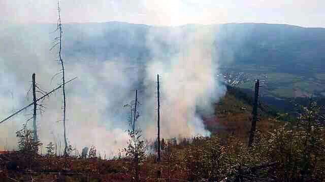 V okrese Rimavská Sobota horí les v ťažko dostupnom teréne, zasahujú desiatky hasičov