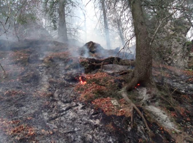 Desiatky hasičov pokračujú v likvidácii požiaru lístia a koreňového systému v Gaderskej doline,