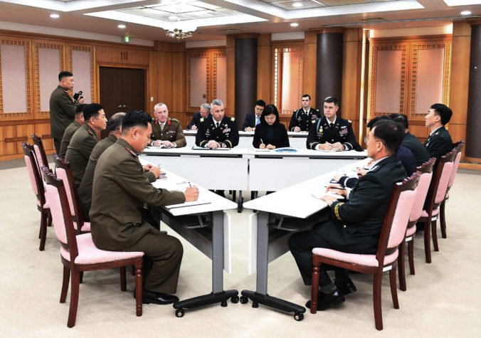 Zástupcovia Kóreí a OSN opäť rokovali o odmínovaní pohraničnej oblasti Pchanmundžomu