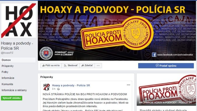 Polícia chce upozorňovať na hoaxy a podvody šírené na internete, na to jej poslúži sociálna sieť
