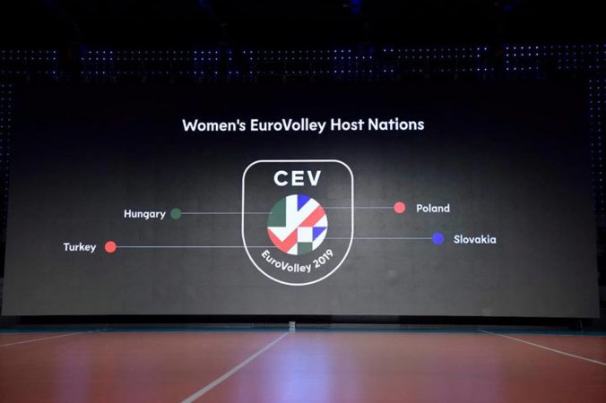 Foto: V Budapešti predstavili nové logo CEV a ME 2019, ktoré sa uskutočnia aj na Slovensku