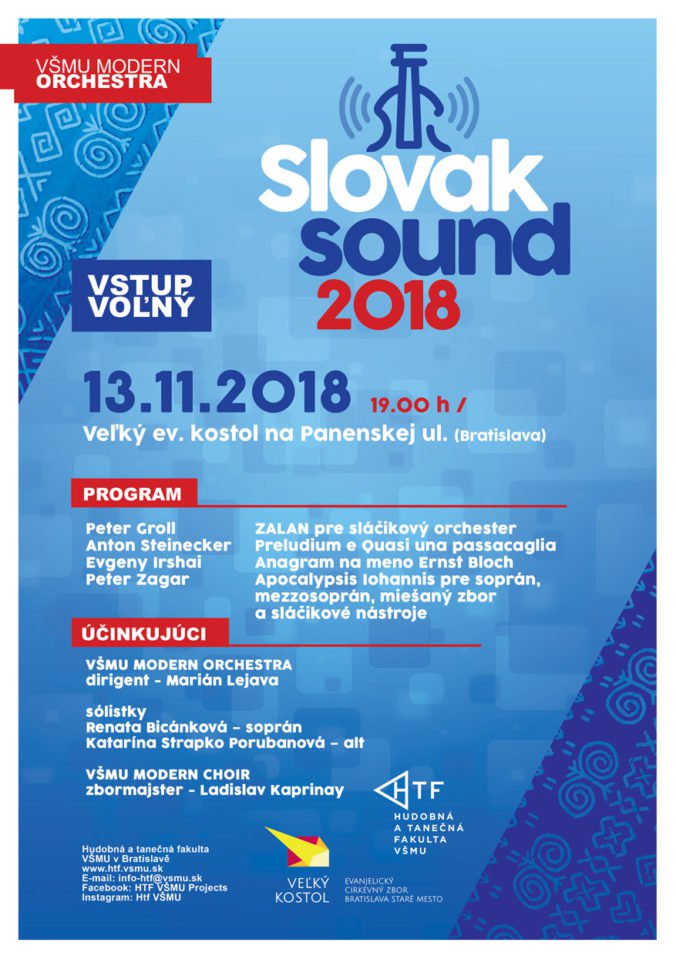 Študenti VŠMU prezentujú slovenskú hudbu na Olomouckom festivale a v Bratislave (projekt SLOVAK SOUND 2018)
