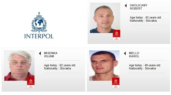 Foto: Interpol pátra po 21 Slovákoch. Medzi najznámejších patria Mišenka, Okoličány alebo Mello