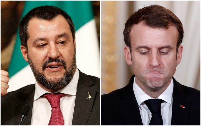 Macron poučuje o veľkorysosti a potom odmieta tisíce talianskych migrantov, kritizuje ho Salvini