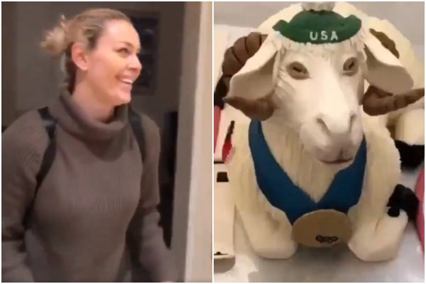Video: Vonnovú čakalo doma netradičné privítanie, od partnera dostala balóny a tortu v tvare kozy
