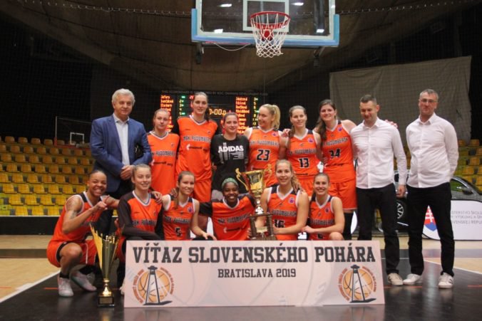 Basketbalistky MBK Ružomberok vo finále Slovenského pohára porazili Piešťanské Čajky