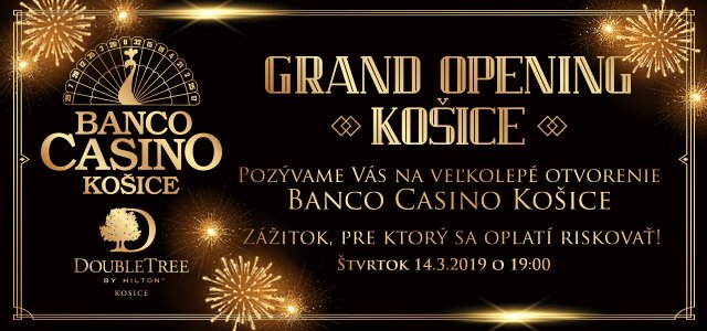 Banco Casino chystá veľkolepú párty v Košiciach. Rušno bude aj v Bratislave