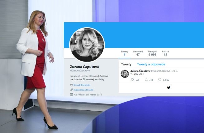 Čaputová na Twitteri sleduje aj Zemana či Šefčoviča, jej prvý príspevok bol v angličtine