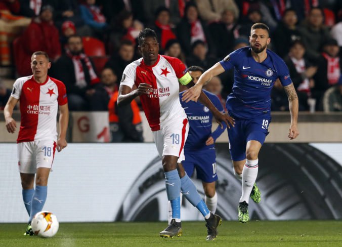 Video: Stochova Slavia siahala na remízu s Chelsea, Arsenal v prvom štvrťfinále EL zdolal Neapol