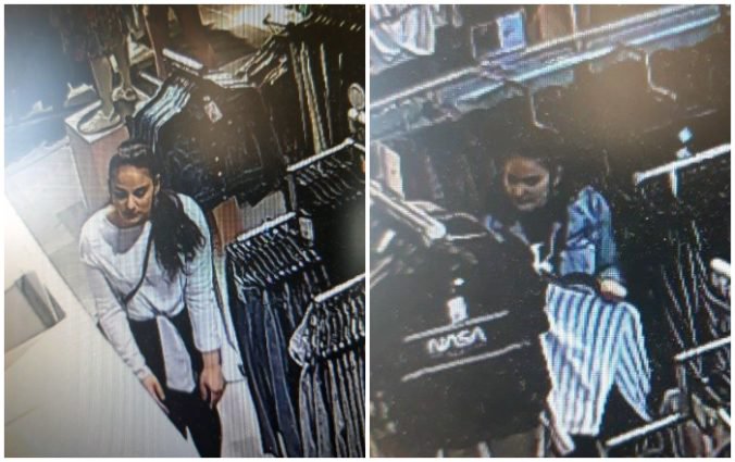 Foto: Polícia objasňuje krádež oblečenia v obchodnom dome, pátra po neznámej žene zo záznamov