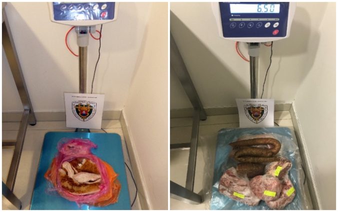 Foto: Colníci na letisku v Bratislave zaistili desiatky kilogramov nelegálne dovezených potravín