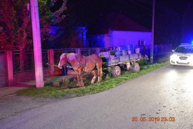 Foto: Pohonič nafúkal takmer dve promile, o pár hodín zastavili povoz policajti znova