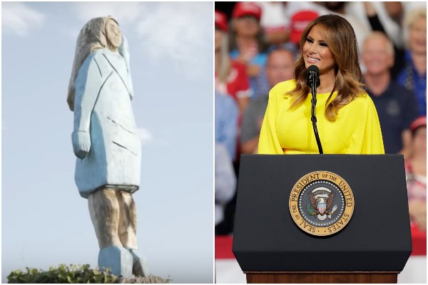 Video: Melania Trumpová sa dočkala vlastnej sochy, ale ľudia ju nazvali strašiakom do maku