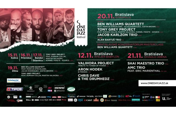 Otvárací koncert jesennej edície One Day Jazz Festivalu bude v réžii trojice Valihora – Hodek – Dave