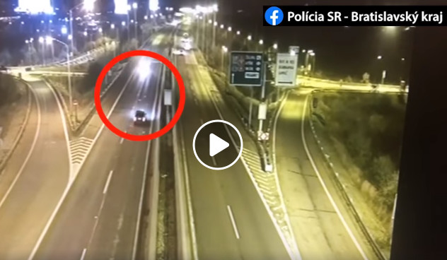 Opitý Srb jazdil po diaľnici v Bratislave v protismere, polícia zverejnila video