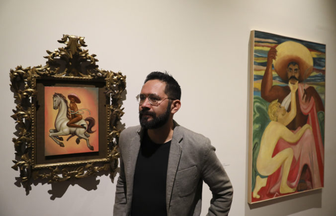 Revolučný hrdina Zapata je na maľbe zobrazený nahý a v lodičkách, obraz vyvolal protesty