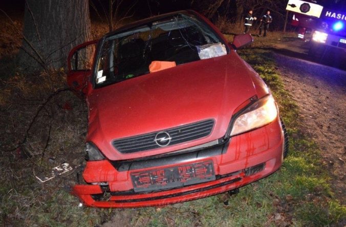 Vodič Opla dostal v ostrej zákrute šmyk a narazil do stromu, zomrel len 16-ročný chlapec (foto)