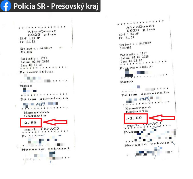 Polícia zastavila Vranovčana na Škodovke, dychová skúška ukázala šokujúci výsledok