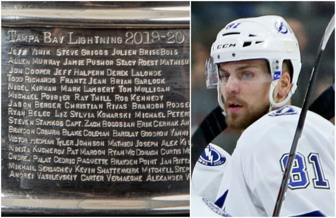 Erik Černák sa „vryl“ do histórie NHL, na Stanleyho pohári pribudli mená z Tampa Bay Lightning (foto)