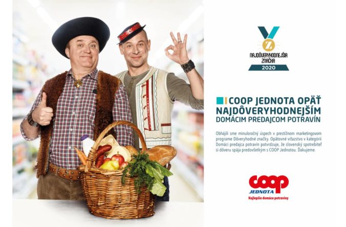 COOP Jednota je najdôveryhodnejším slovenským predajcom potravín