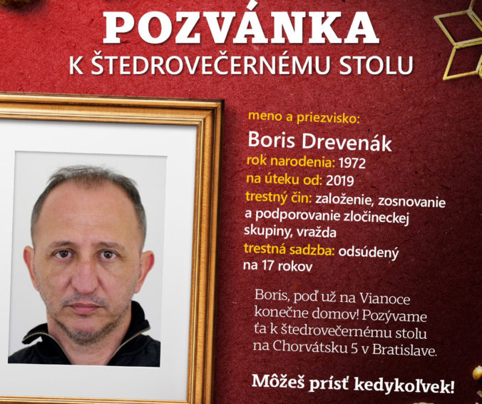 Polícia pozýva k štedrovečernému stolu aj bývalého kolegu, Boris Drevenák pracoval pre mafiu