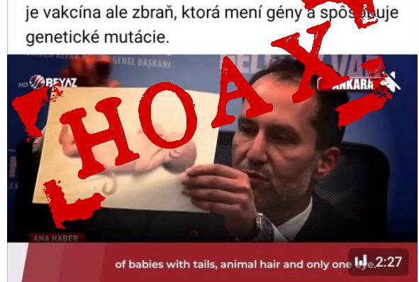 Na sociálnej sieti sa šíri hoax o tom, že očkovaným rodičom sa narodilo dieťa s chvostom