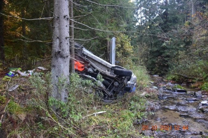 Dôchodca zišiel s autom mimo cesty, zahynula 76-ročná spolujazdkyňa (foto)