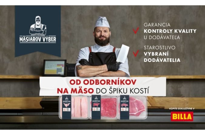 Prieskum: Slováci najčastejšie nakupujú mäso v supermarketoch. BILLA preto prináša Mäsiarov výber, novú značku čerstvého mäsa