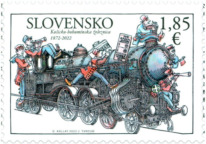 Pošta vydala známku k výročiu uvedenia do prevádzky Košicko-bohumínskej železnice