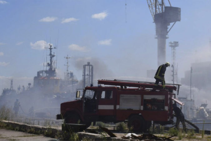 Rusi podľa Britov opäť fabulujú, v Odese nepotopili ukrajinskú vojnovú loď plnú vojenského arzenálu