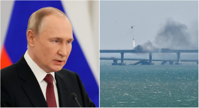 Putin nariadil sprísnenie bezpečnosti na Krymskom moste po explózii, pre Rusov to bola tvrdá rana