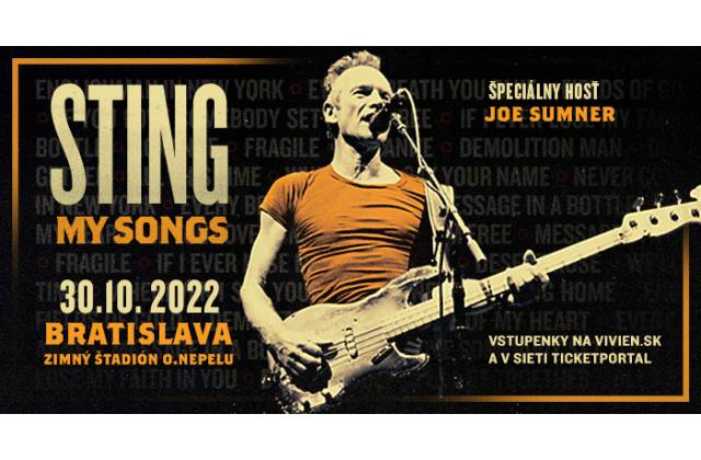 Sting svojimi najväčšími hitmi roztancuje Bratislavu už 30.10.2022!