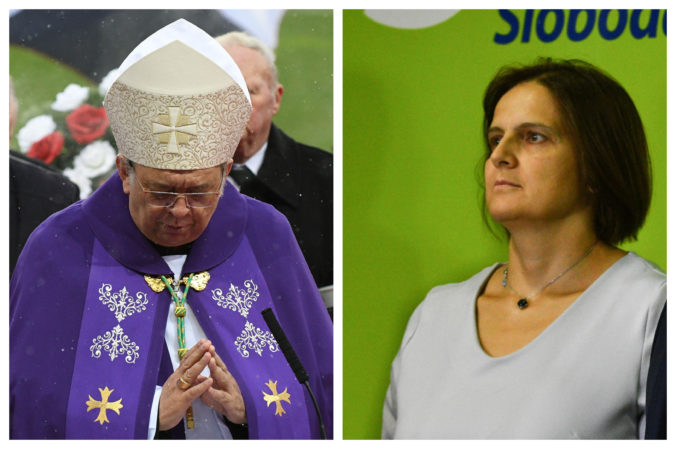 Vyjadrenie Oroscha k vražde na Zámockej je necitlivé a odsúdeniahodné, reagovala na trnavského arcibiskupa Kolíková