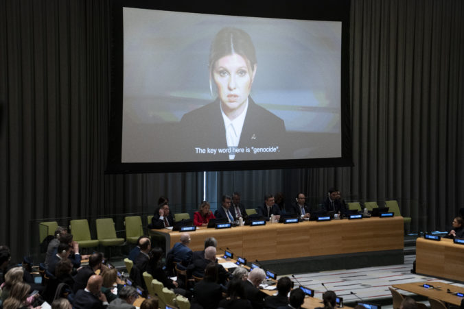 Zelenská poukázala na utrpenie Ukrajincov a porušovanie ľudských práv, OSN vyzvala na zriadenie tribunálu