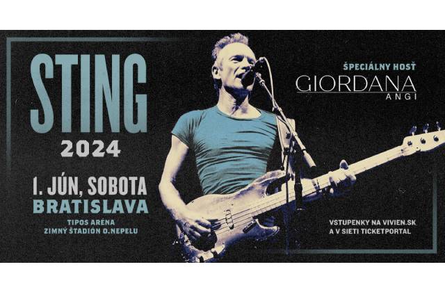 Špeciálnym hosťom Stinga bude talianska speváčka Giordana Angi