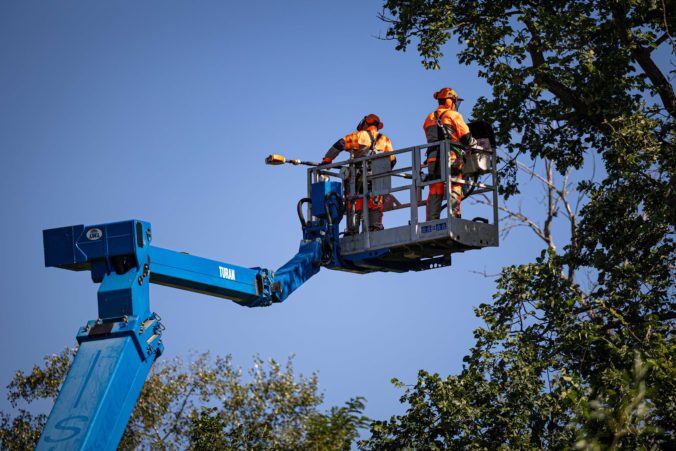 Revitalizácia vnútrobloku na sídlisku Západ v Spišskej Novej Vsi sa začala, vyrúbu viac ako dvadsať stromov