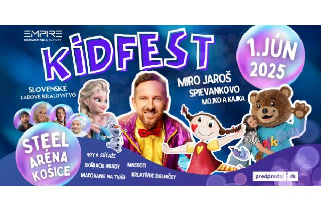 V Košiciach MDD oslávia celodennou zážitkovou párty. Nebude chýbať Miro Jaroš, Spievankovo, či Elsa s Annou a Olafom! V Košiciach MDD oslávia celodennou zážitkovou párty. Nebude chýbať Miro Jaroš, Spievankovo, či Elsa s Annou a Olafom!
